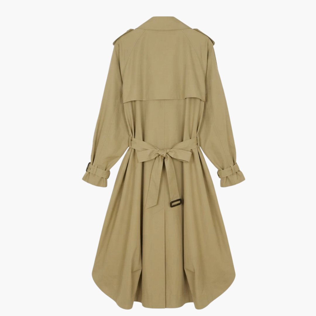 Women's Soft-Drape Long Trench Coat