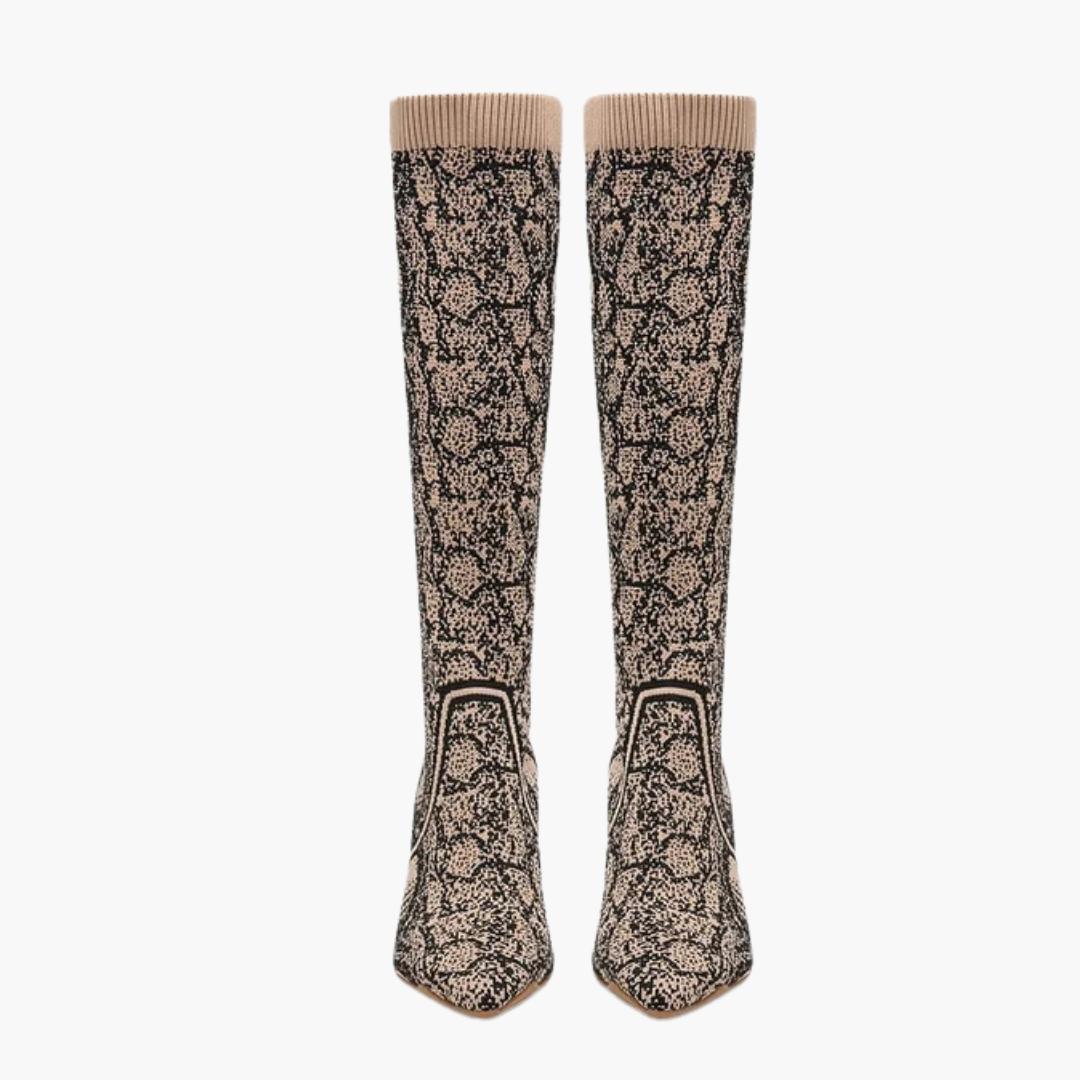 Women's Pointed Toe Heeled High Boot