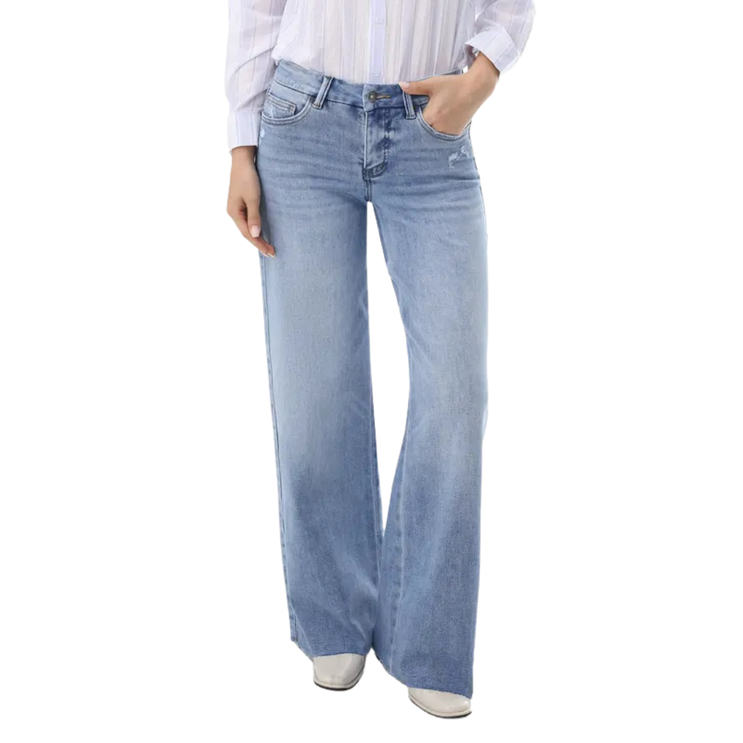 Women's Mid Rise High Stretchy BBL Jeans