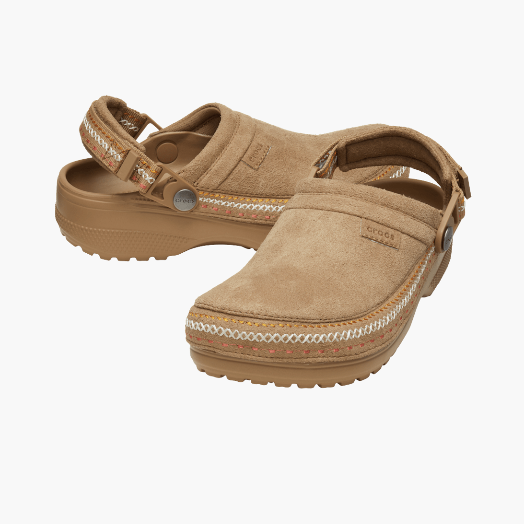 Classic Stitched Suede Clogs