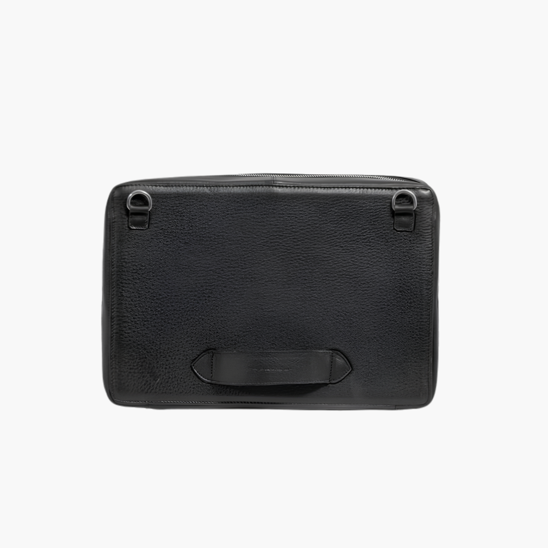Black Leather Laptop Briefcase