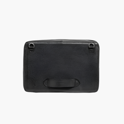 Black Leather Laptop Briefcase