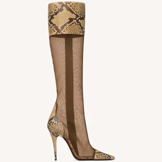 Serpentine Knee-High Boots