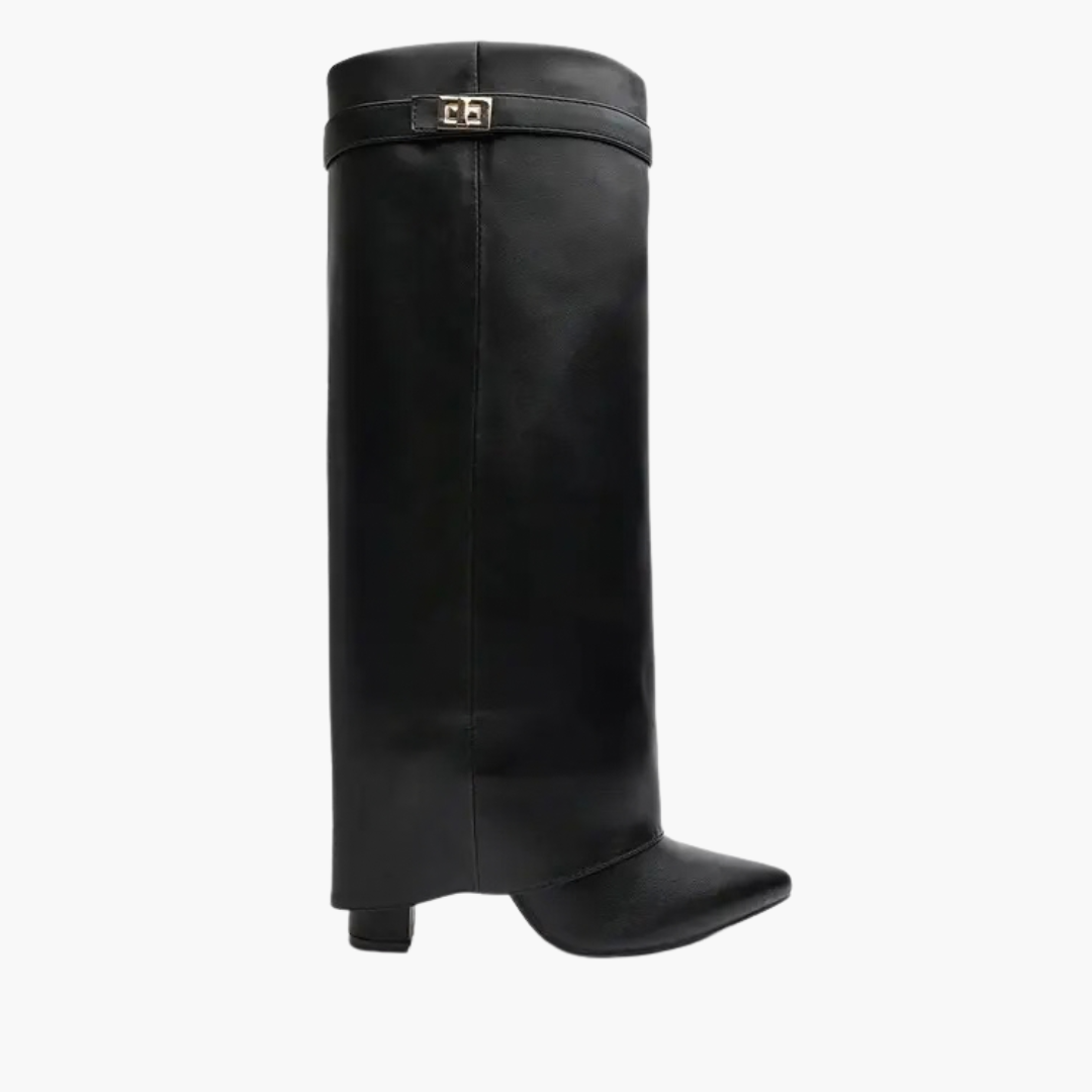 Women's Fold Over Pointed Toe Boots