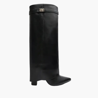 Women's Fold Over Pointed Toe Boots
