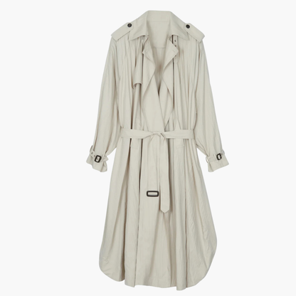Women's Soft-Drape Long Trench Coat