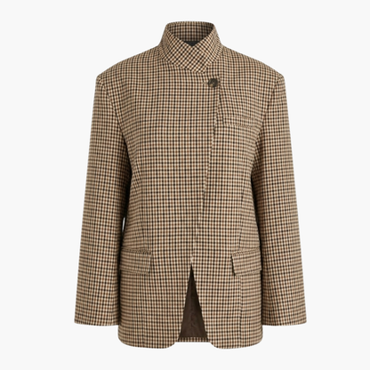 Funnel Neck Wrap Blazer