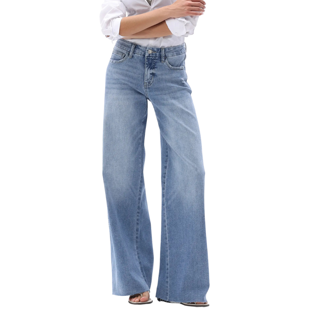 Women's Mid Rise High Stretchy BBL Jeans