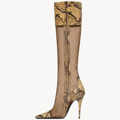 Serpentine Knee-High Boots