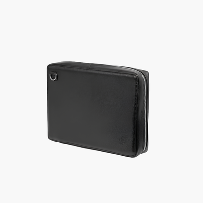 Black Leather Laptop Briefcase