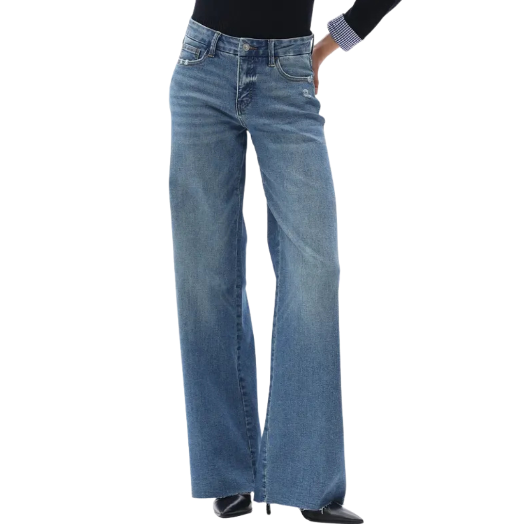 Women's Mid Rise High Stretchy BBL Jeans