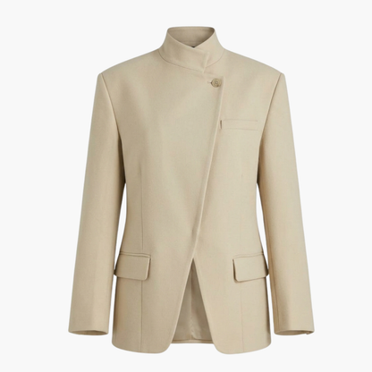 Funnel Neck Wrap Blazer