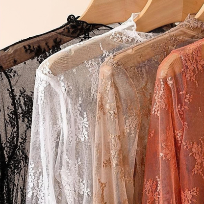 Women's 5-Pack Floral Lace Mesh Long-Sleeve Innerwear