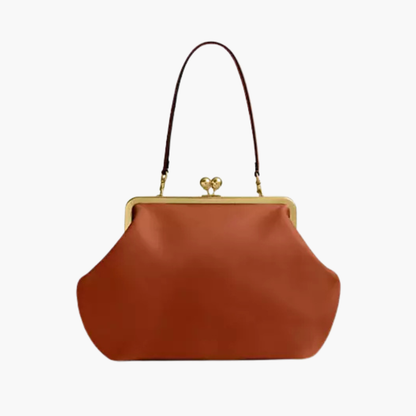 Classic Kisslock Top Handle Carryall Bag