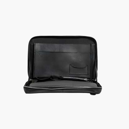 Black Leather Laptop Briefcase