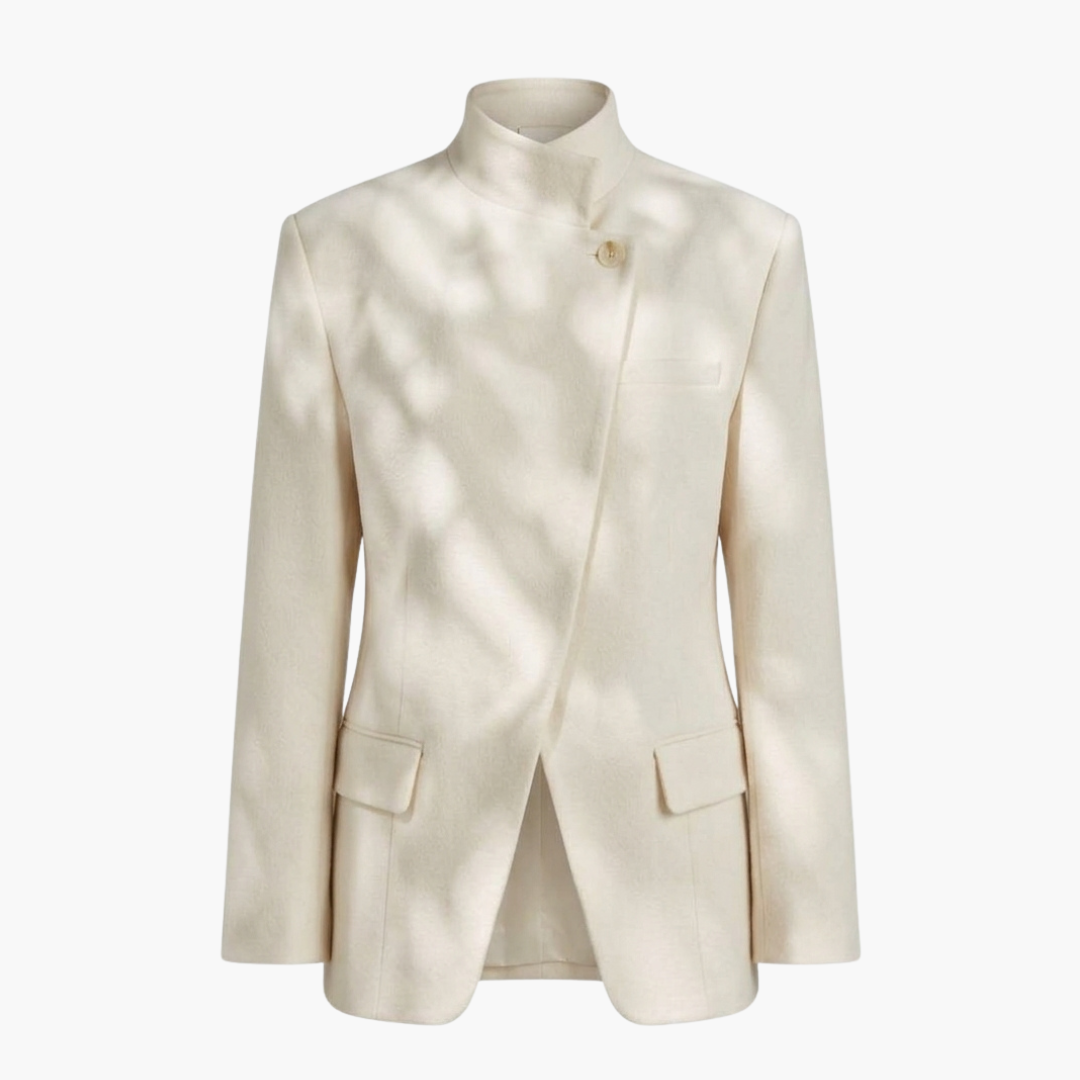 Funnel Neck Wrap Blazer