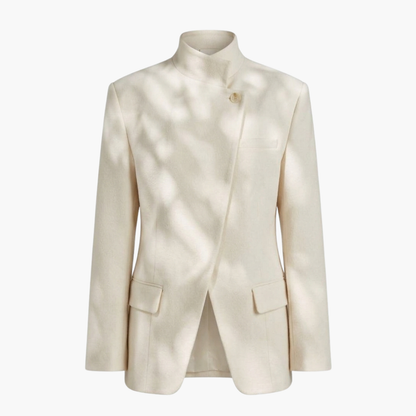 Funnel Neck Wrap Blazer