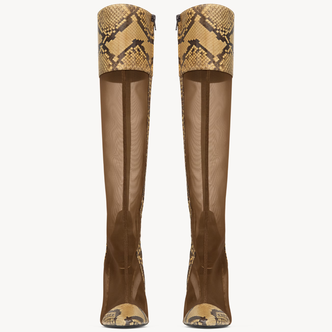 Serpentine Knee-High Boots