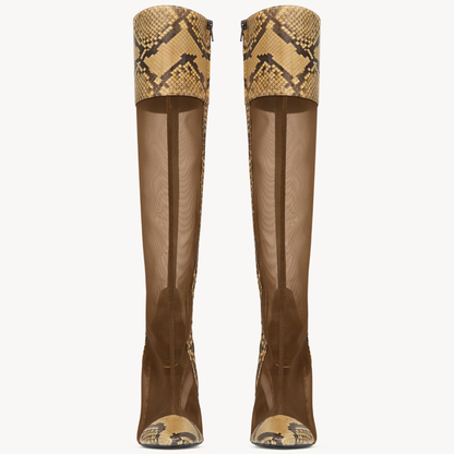 Serpentine Knee-High Boots