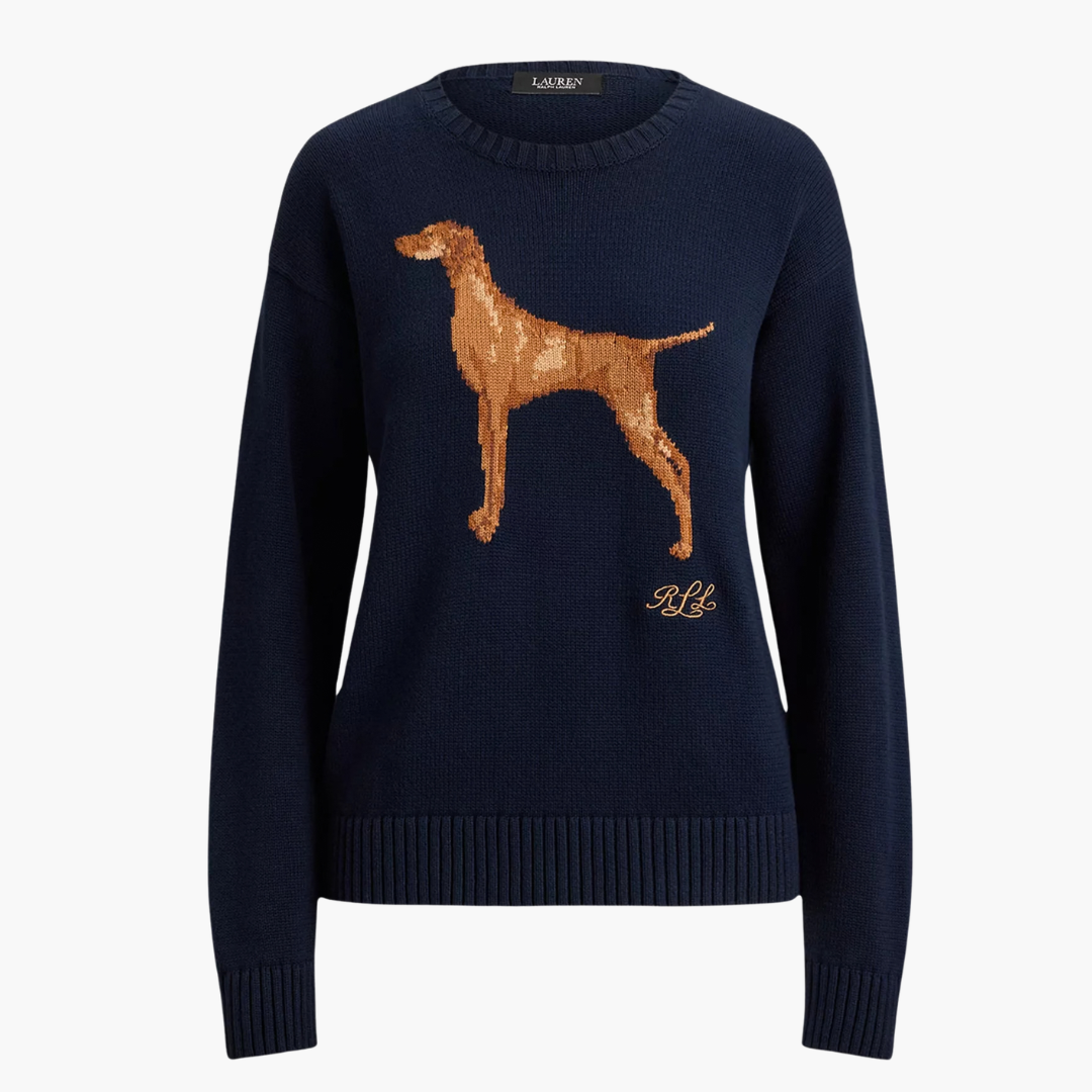 Women's Cotton Dog Sweater