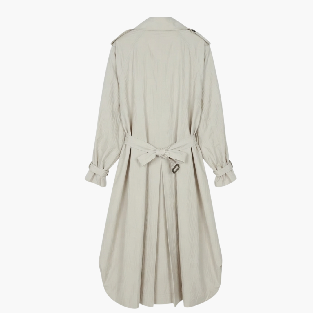 Women's Soft-Drape Long Trench Coat