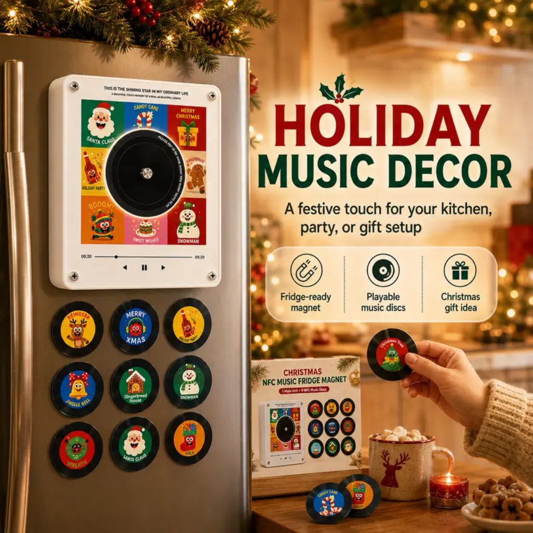 Custom Rotating NFC Music Box Fridge Magnet