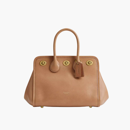 Structured Leather Tote Bag