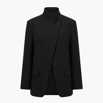 Funnel Neck Wrap Blazer