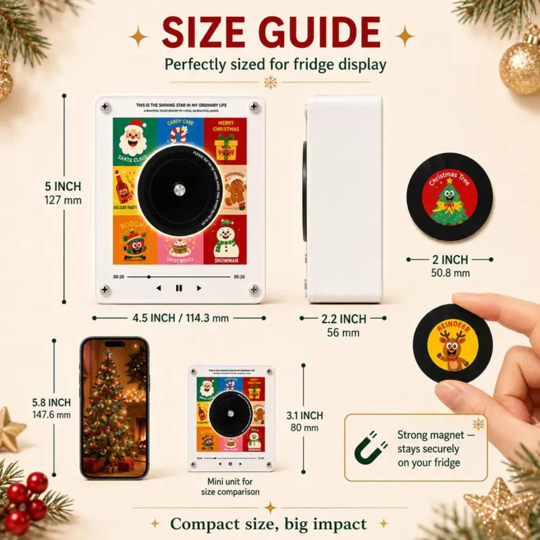 Custom Rotating NFC Music Box Fridge Magnet