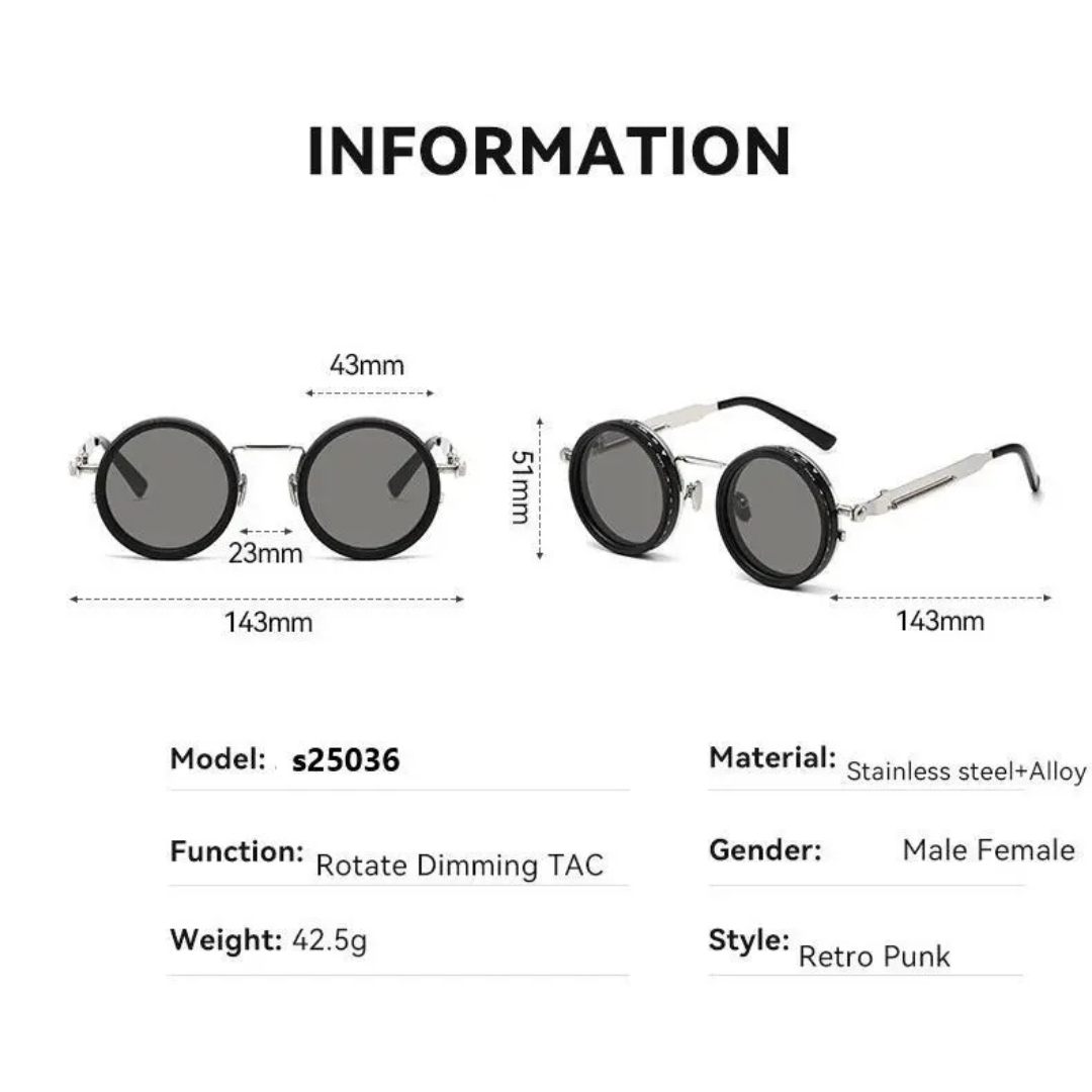 Polarized Retro Round Sunglasses for Men