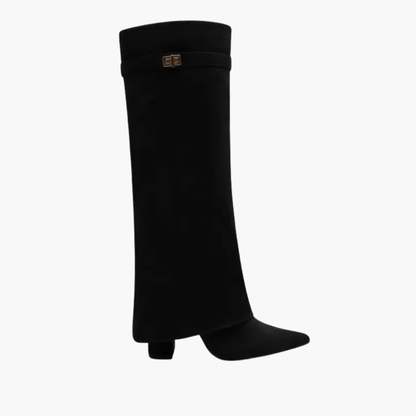 Women's Fold Over Pointed Toe Boots