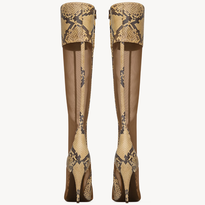 Serpentine Knee-High Boots