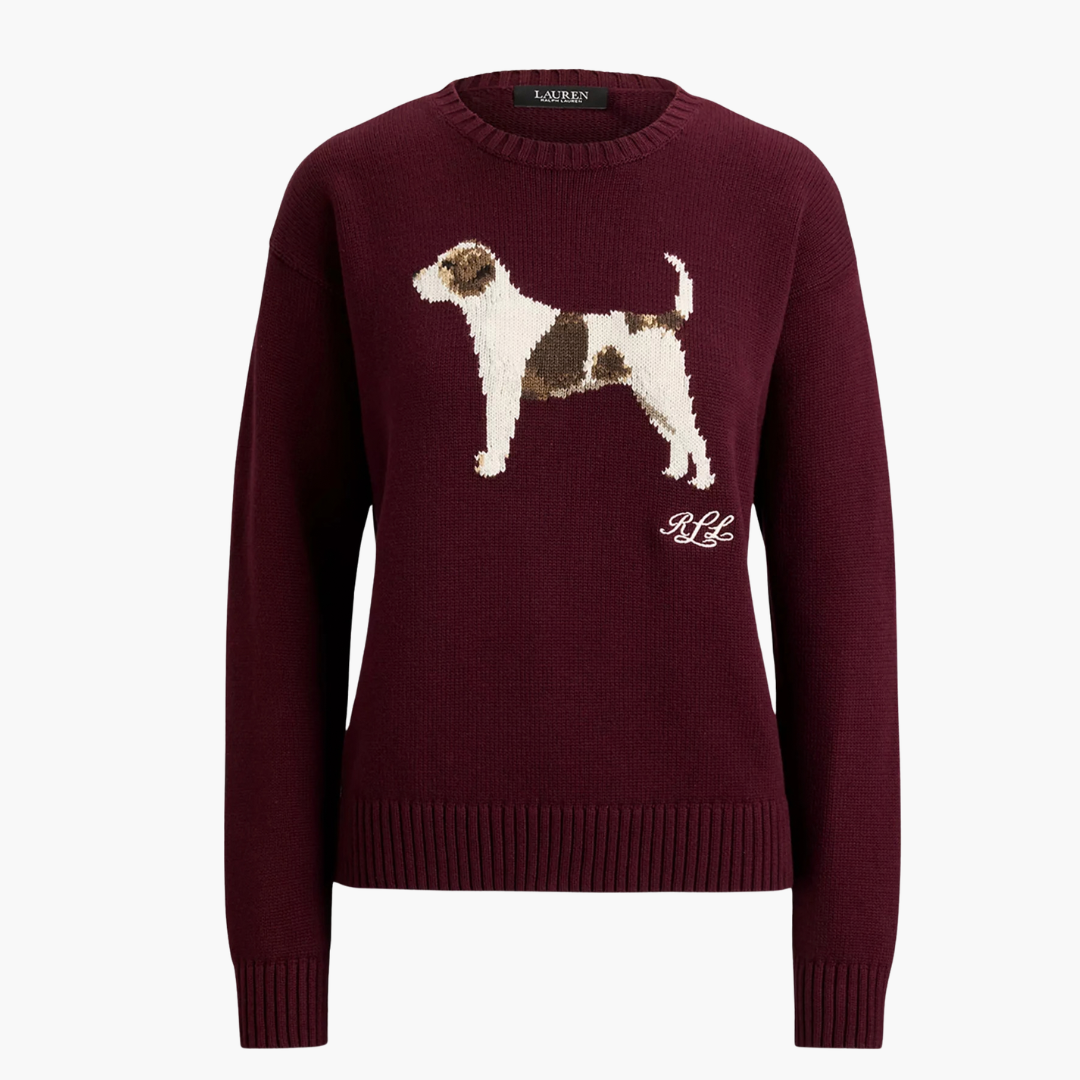 Women's Cotton Dog Sweater