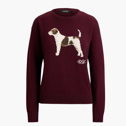 Women's Cotton Dog Sweater