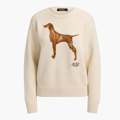 Women's Cotton Dog Sweater