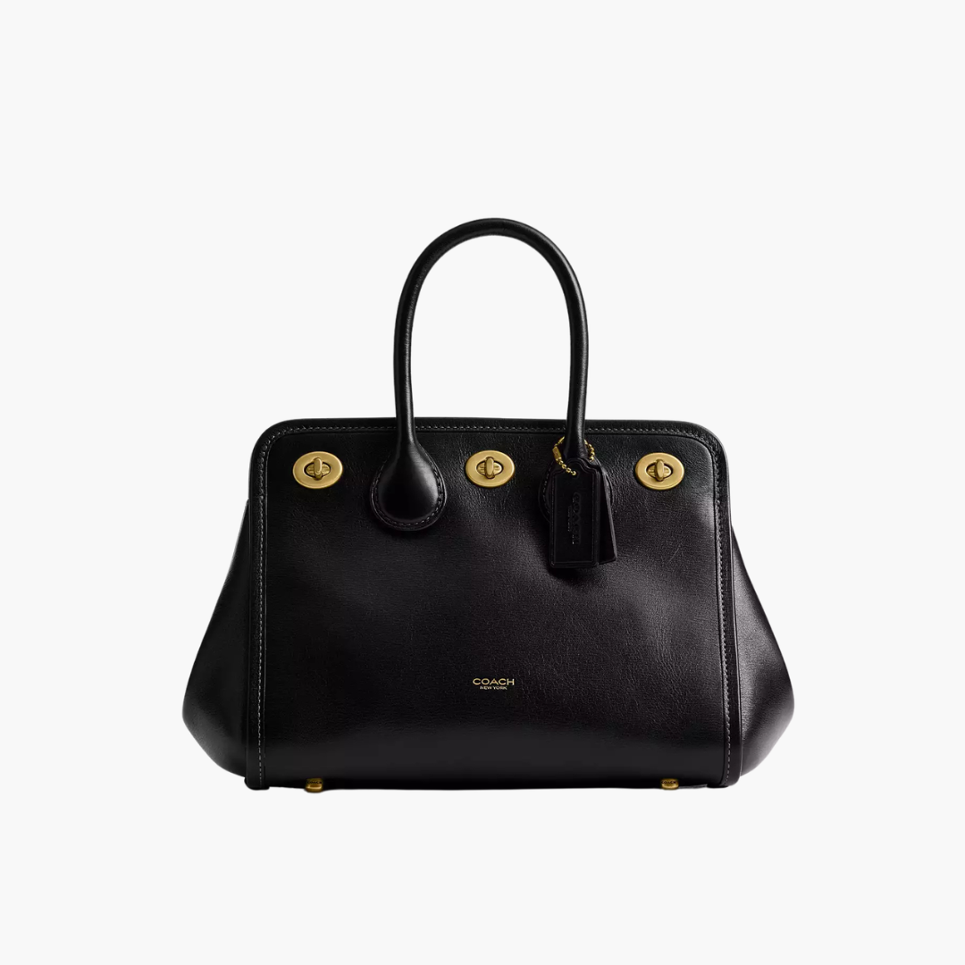 Structured Leather Tote Bag