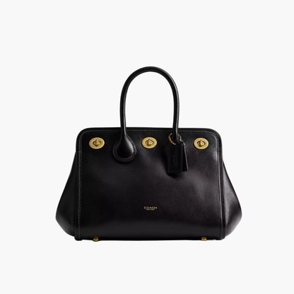 Structured Leather Tote Bag