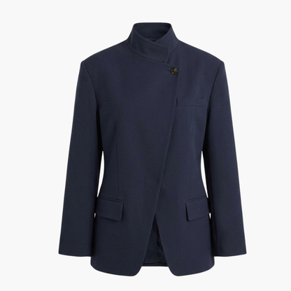 Funnel Neck Wrap Blazer