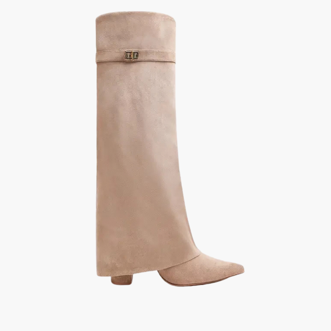 Women's Fold Over Pointed Toe Boots