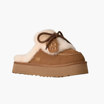 Women's Fluff-Laced Platform Clog