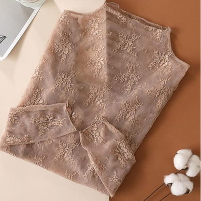 Women's 5-Pack Floral Lace Mesh Long-Sleeve Innerwear