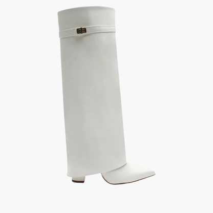 Women's Fold Over Pointed Toe Boots