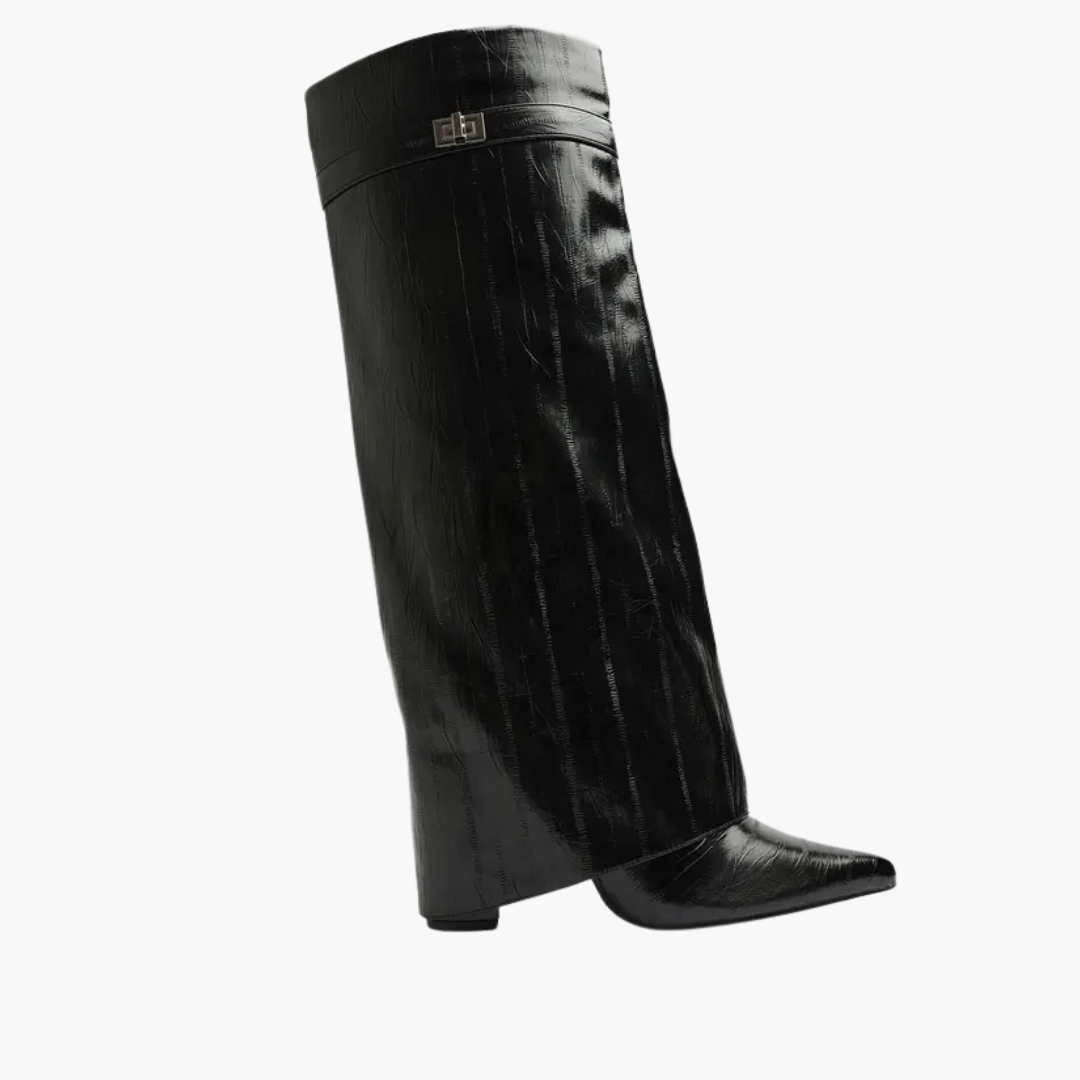 Women's Fold Over Pointed Toe Boots