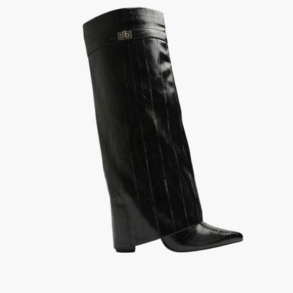 Women's Fold Over Pointed Toe Boots