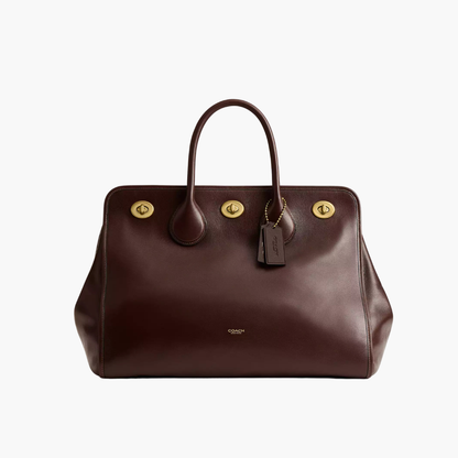 Structured Leather Tote Bag