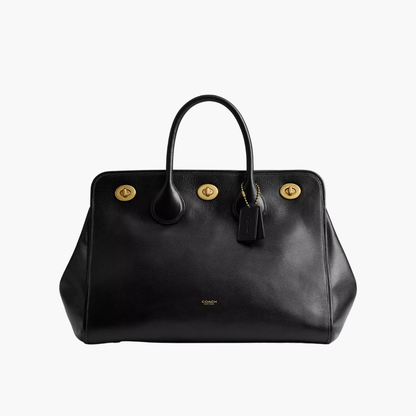 Structured Leather Tote Bag