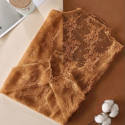 Women's 5-Pack Floral Lace Mesh Long-Sleeve Innerwear