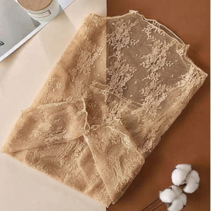Women's 5-Pack Floral Lace Mesh Long-Sleeve Innerwear