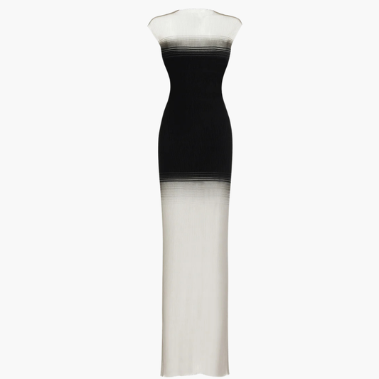 Gradient Pleated Maxi Dress