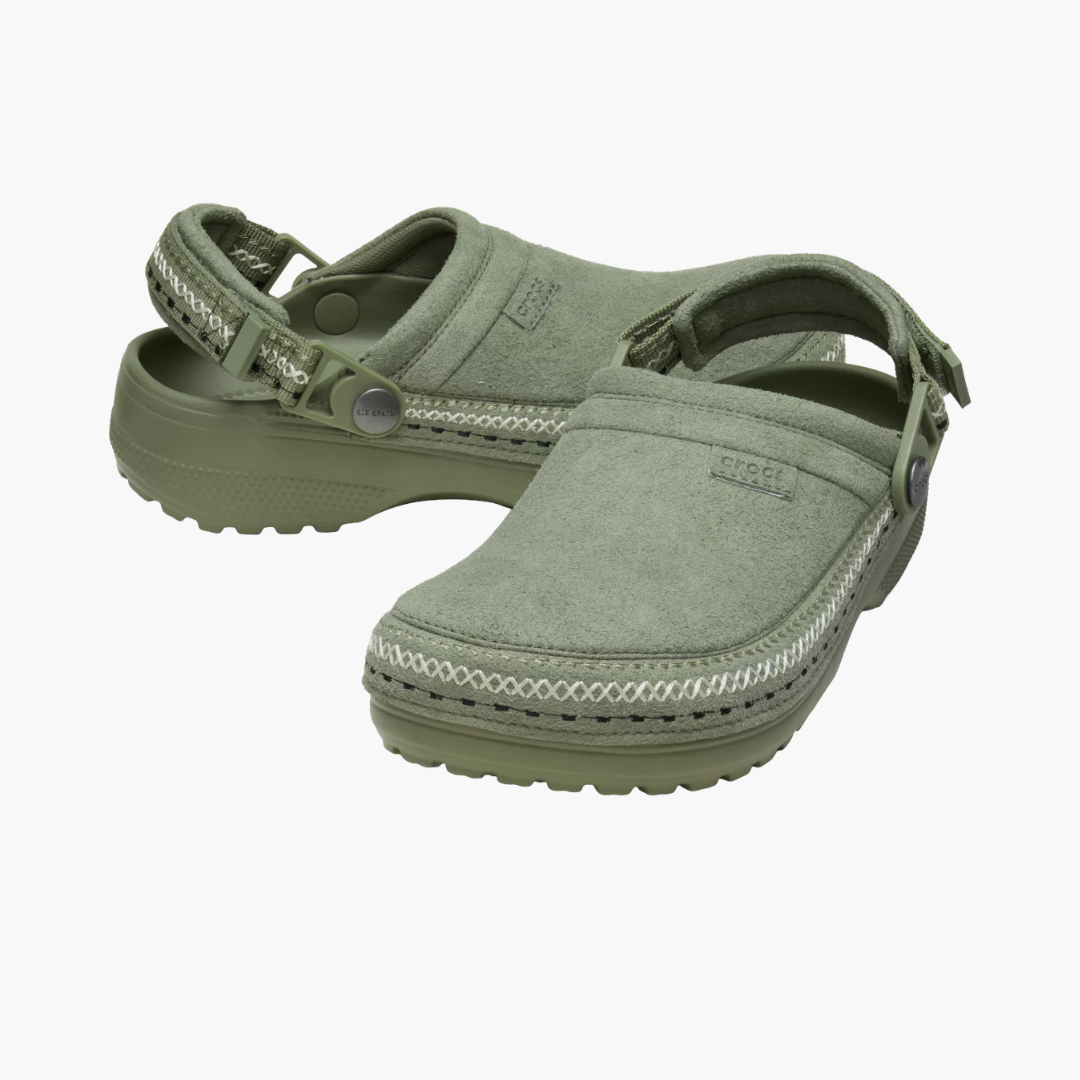 Classic Stitched Suede Clogs